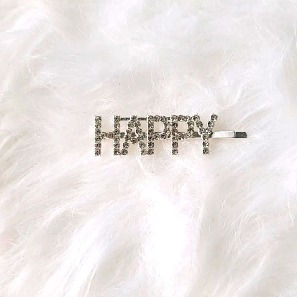 Silver Crystal Hair Pin